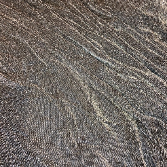 2.75yds of dark metallic gold poly stretch fabric - Picture 3 of 4